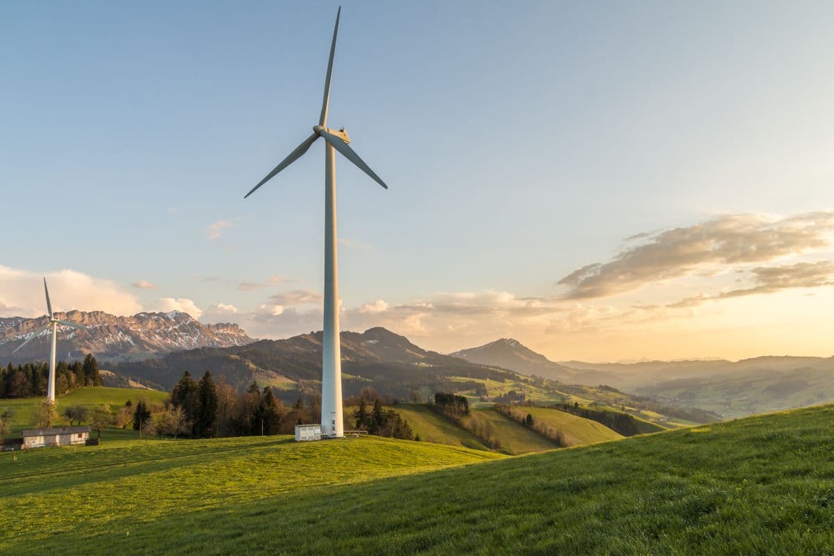 Wind turbines generating renewable energy